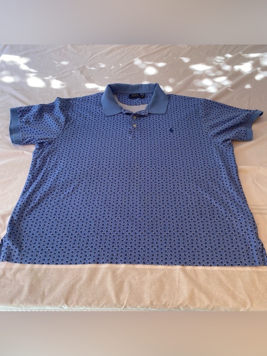 Polo Ralph Lauren Other - Polo Ralph Lauren 100% Cotton Blue Print Polo Shirt 2XB Big & Tall